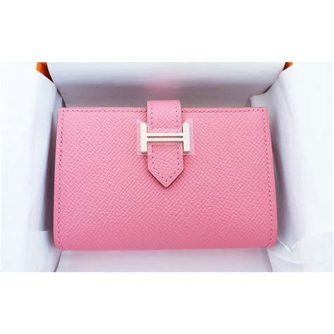 hermes bearn wallet pink|hermes bearn wallet price.